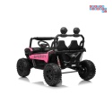 [SX3558] Buggy SPEEDY na akumulator 4x200W 24V/10Ah ekoskóra LED EVA - różowy