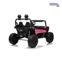 [SX3558] Buggy SPEEDY na akumulator 4x200W 24V/10Ah ekoskóra LED EVA - różowy
