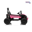 [SX3558] Buggy SPEEDY na akumulator 4x200W 24V/10Ah ekoskóra LED EVA - różowy
