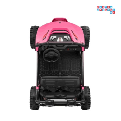 [SX3558] Buggy SPEEDY na akumulator 4x200W 24V/10Ah ekoskóra LED EVA - różowy