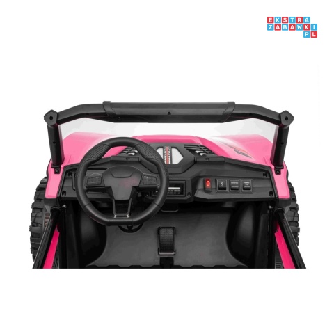 [SX3558] Buggy SPEEDY na akumulator 4x200W 24V/10Ah ekoskóra LED EVA - różowy