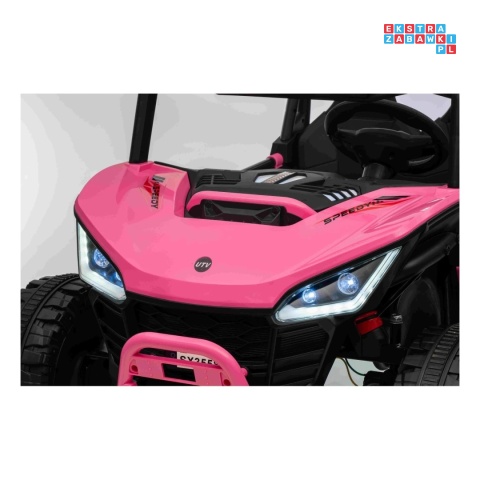 [SX3558] Buggy SPEEDY na akumulator 4x200W 24V/10Ah ekoskóra LED EVA - różowy