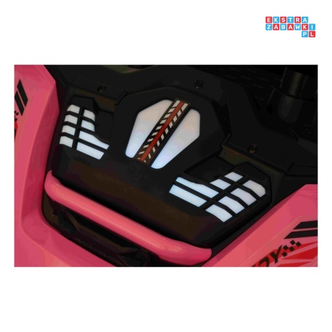 [SX3558] Buggy SPEEDY na akumulator 4x200W 24V/10Ah ekoskóra LED EVA - różowy
