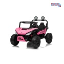 [SX3558] Buggy SPEEDY na akumulator 4x200W 24V/10Ah ekoskóra LED EVA - różowy