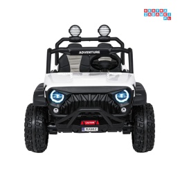 [SX3568] Pojazd terenowy PASSION na akumulator 4x200W 24V/10Ah pilot EVA LED ekoskóra - biały