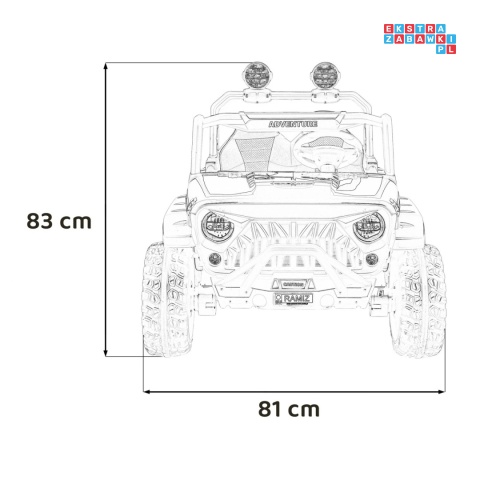 [SX3568] Pojazd terenowy PASSION na akumulator 4x200W 24V/10Ah pilot EVA LED ekoskóra - biały