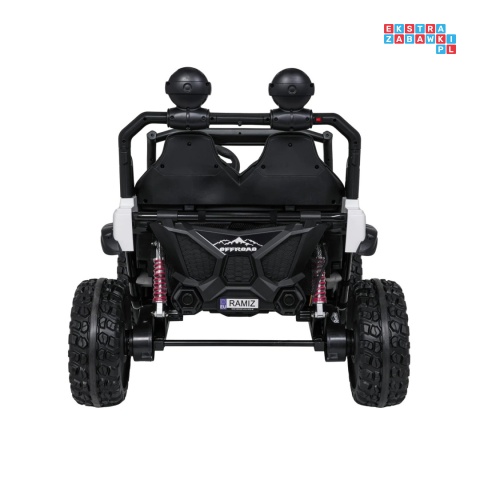 [SX3568] Pojazd terenowy PASSION na akumulator 4x200W 24V/10Ah pilot EVA LED ekoskóra - biały