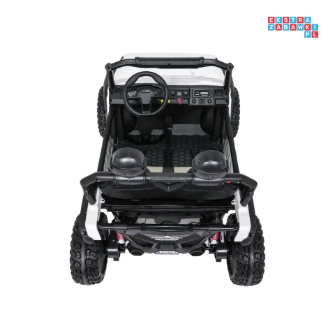 [SX3568] Pojazd terenowy PASSION na akumulator 4x200W 24V/10Ah pilot EVA LED ekoskóra - biały