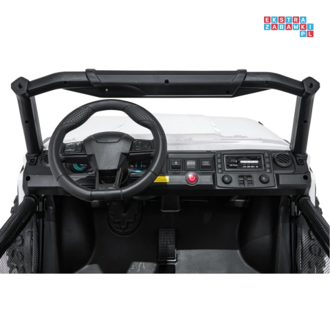 [SX3568] Pojazd terenowy PASSION na akumulator 4x200W 24V/10Ah pilot EVA LED ekoskóra - biały