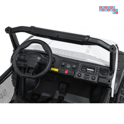 [SX3568] Pojazd terenowy PASSION na akumulator 4x200W 24V/10Ah pilot EVA LED ekoskóra - biały