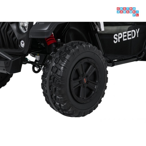 [SX3568] Pojazd terenowy PASSION na akumulator 4x200W 24V/10Ah pilot EVA LED ekoskóra - biały