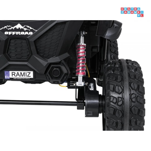 [SX3568] Pojazd terenowy PASSION na akumulator 4x200W 24V/10Ah pilot EVA LED ekoskóra - biały