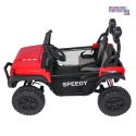 [SX3568] Pojazd terenowy PASSION na akumulator 4x200W 24V/10Ah pilot EVA LED ekoskóra - czerwony