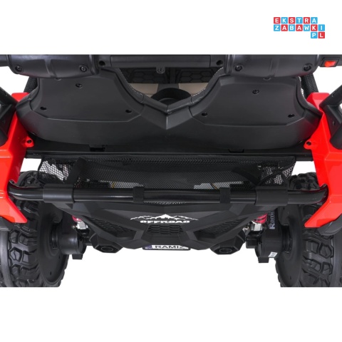 [SX3568] Pojazd terenowy PASSION na akumulator 4x200W 24V/10Ah pilot EVA LED ekoskóra - czerwony