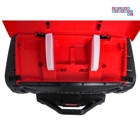 [SX3568] Pojazd terenowy PASSION na akumulator 4x200W 24V/10Ah pilot EVA LED ekoskóra - czerwony