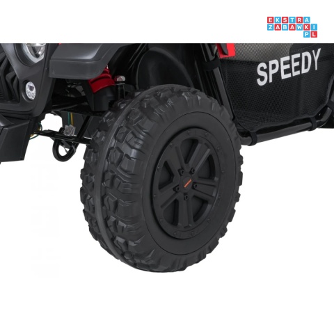 [SX3568] Pojazd terenowy PASSION na akumulator 4x200W 24V/10Ah pilot EVA LED ekoskóra - czerwony