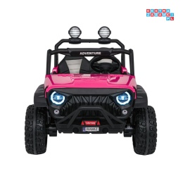 [SX3568] Pojazd terenowy PASSION na akumulator 4x200W 24V/10Ah pilot EVA LED ekoskóra - różowy