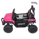 [SX3568] Pojazd terenowy PASSION na akumulator 4x200W 24V/10Ah pilot EVA LED ekoskóra - różowy
