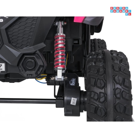 [SX3568] Pojazd terenowy PASSION na akumulator 4x200W 24V/10Ah pilot EVA LED ekoskóra - różowy