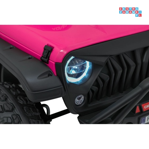 [SX3568] Pojazd terenowy PASSION na akumulator 4x200W 24V/10Ah pilot EVA LED ekoskóra - różowy