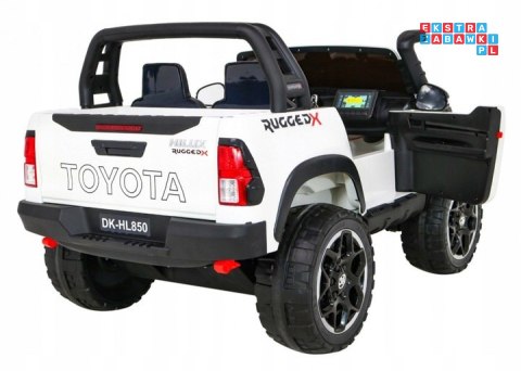 [HL850] Toyota Hilux dwuosobowy na akumulator 4x200W 24V/20Ah ekoskóra LED EVA - biały