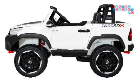 [HL850] Toyota Hilux dwuosobowy na akumulator 4x200W 24V/20Ah ekoskóra LED EVA - biały