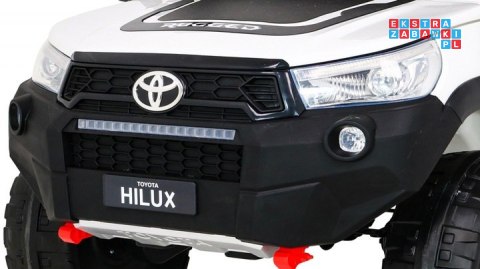 [HL850] Toyota Hilux dwuosobowy na akumulator 4x200W 24V/20Ah ekoskóra LED EVA - biały