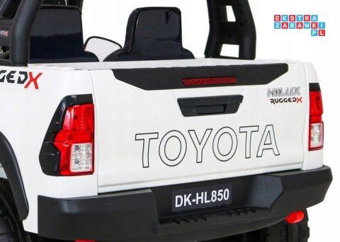 [HL850] Toyota Hilux dwuosobowy na akumulator 4x200W 24V/20Ah ekoskóra LED EVA - biały