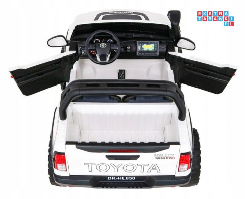 [HL850] Toyota Hilux dwuosobowy na akumulator 4x200W 24V/20Ah ekoskóra LED EVA - biały