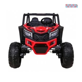 Czerwone UTV-MX buggy na akumulator 4x4 - czerwony, 4x60W, 24V/7Ah, pilot, LED, EVA [XMX-613]