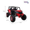 [XMX-613] Buggy UTV-MX na akumulator 4x60W 24V/7Ah pilot LED EVA - czerwony