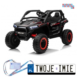 [XMX-639] Buggy KCK na akumulator 4x50W 24V/7Ah ekoskóra EVA MP3 Bluetooth - czarny