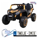 [A036] Buggy UTV 2000M Racing 4x45W 12V/10Ah koła EVA, pokrowiec, pilot, LED - złoty