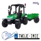 [BLT-206] Duży traktor BLAST z przyczepką na akumulator 2x200W 24V/9Ah EVA pilot MP3 - zielony