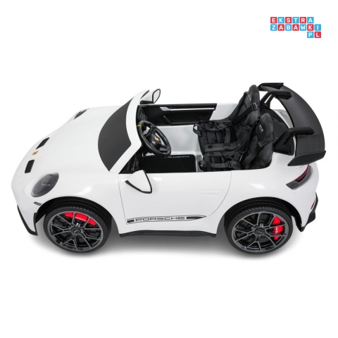 [DK-P911] Auto Porsche 911 GT3 na akumulator 4x200W 24V/10Ah EVA Bluetooth ekoskóra - biały