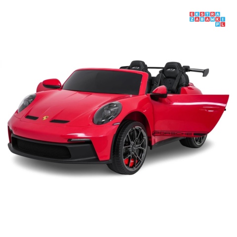 [DK-P911] Auto Porsche 911 GT3 na akumulator 4x200W 24V/10Ah EVA Bluetooth ekoskóra - czerwony
