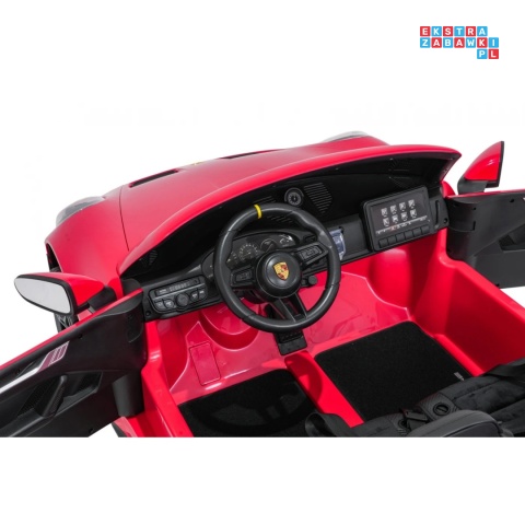 [DK-P911] Auto Porsche 911 GT3 na akumulator 4x200W 24V/10Ah EVA Bluetooth ekoskóra - czerwony