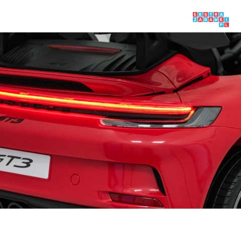 [DK-P911] Auto Porsche 911 GT3 na akumulator 4x200W 24V/10Ah EVA Bluetooth ekoskóra - czerwony