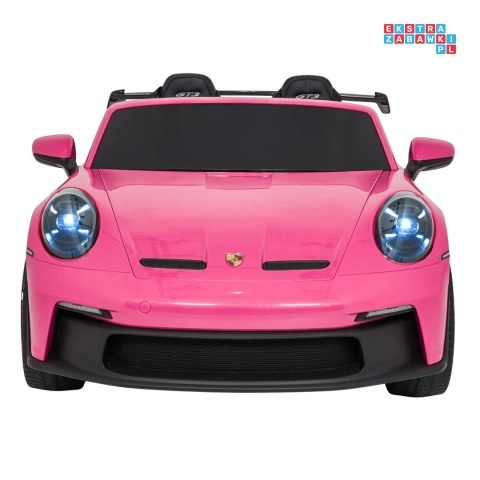 [DK-P911] Auto Porsche 911 GT3 na akumulator 4x200W 24V/10Ah EVA Bluetooth ekoskóra - różowy