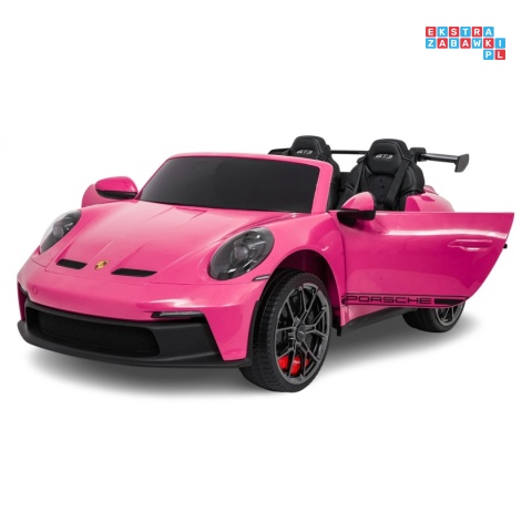 [DK-P911] Auto Porsche 911 GT3 na akumulator 4x200W 24V/10Ah EVA Bluetooth ekoskóra - różowy