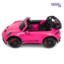 [DK-P911] Auto Porsche 911 GT3 na akumulator 4x200W 24V/10Ah EVA Bluetooth ekoskóra - różowy
