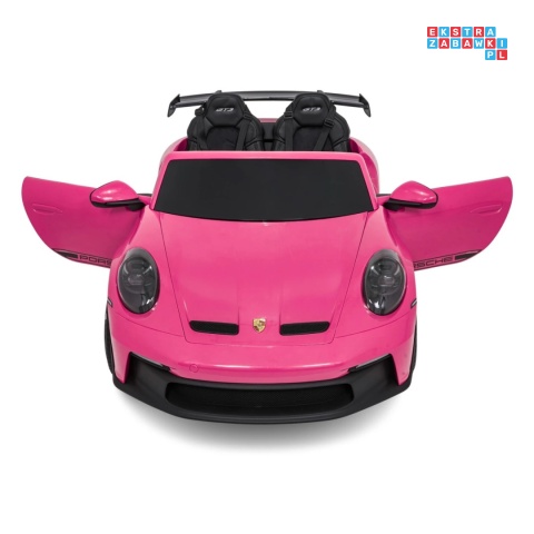 [DK-P911] Auto Porsche 911 GT3 na akumulator 4x200W 24V/10Ah EVA Bluetooth ekoskóra - różowy