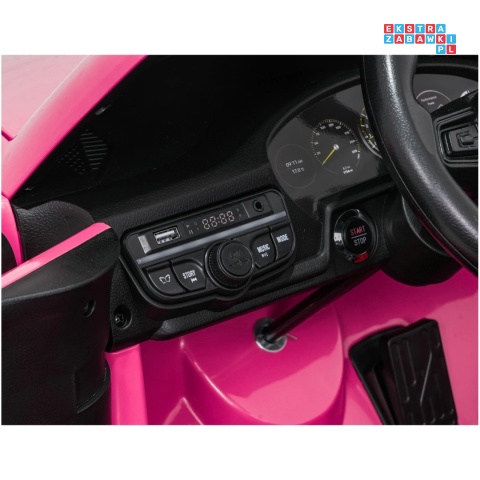 [DK-P911] Auto Porsche 911 GT3 na akumulator 4x200W 24V/10Ah EVA Bluetooth ekoskóra - różowy