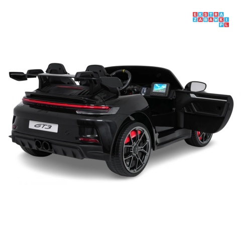 [DK-P911.MP4] Auto Porsche 911 GT3 na akumulator 4x200W 24V/10Ah Odtwarzacz MP4 Bluetooth ekoskóra - czarny