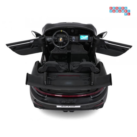 [DK-P911.MP4] Auto Porsche 911 GT3 na akumulator 4x200W 24V/10Ah Odtwarzacz MP4 Bluetooth ekoskóra - czarny