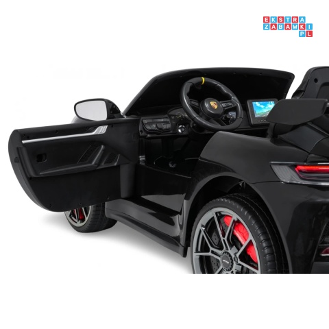 [DK-P911.MP4] Auto Porsche 911 GT3 na akumulator 4x200W 24V/10Ah Odtwarzacz MP4 Bluetooth ekoskóra - czarny