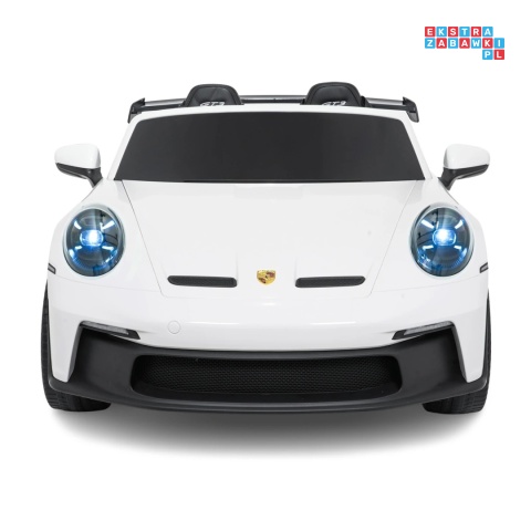 [DK-P911.MP4] Auto Porsche 911 GT3 na akumulator 4x200W 24V/10Ah Odtwarzacz MP4 Bluetooth ekoskóra - biały