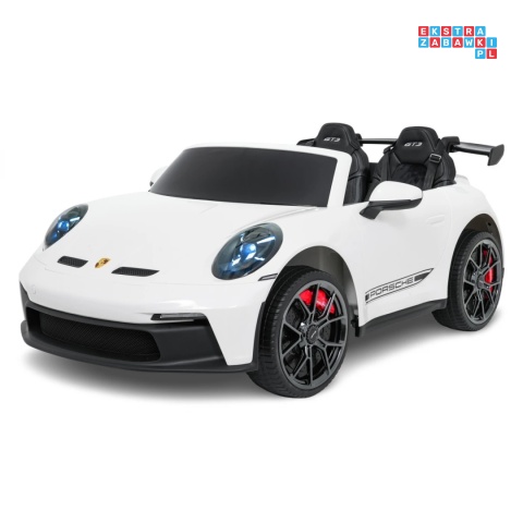 [DK-P911.MP4] Auto Porsche 911 GT3 na akumulator 4x200W 24V/10Ah Odtwarzacz MP4 Bluetooth ekoskóra - biały