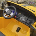 [F150] Dwuosobowy Jeep 4x4 LONG 2.0 na akumulator 4x35W 12V/12Ah pokrowiec, halogeny led, koła EVA - żółty