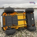 [F150] Dwuosobowy Jeep 4x4 LONG 2.0 na akumulator 4x35W 12V/12Ah pokrowiec, halogeny led, koła EVA - żółty